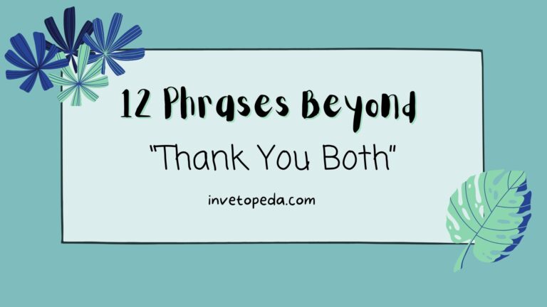 Thank You Both