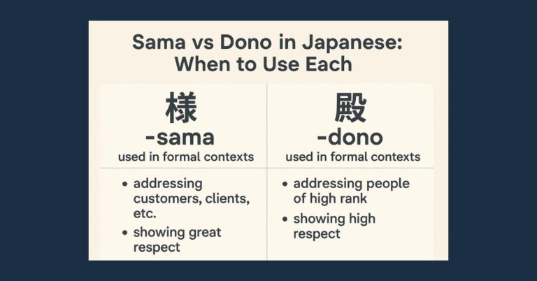Sama vs Dono in Japanese: When to Use Each